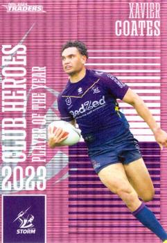 2024 NRL Traders Titanium - Club Heroes Pink #CHP12 Xavier Coates Front
